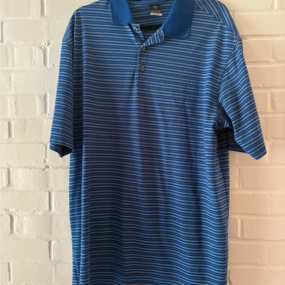 Nike Other - Nike Blue Dri Fit Polo Shirt with White Stripes
